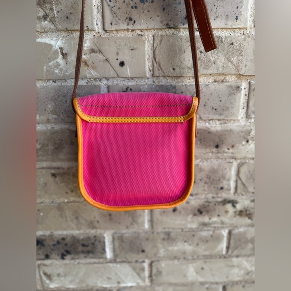 FOSSIL Austin Small Flap Pink Canvas Crossbody Bag - Picture 7 of 14